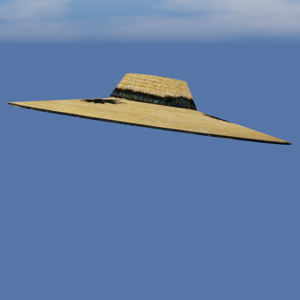 麦わら帽子【3Dモデル】