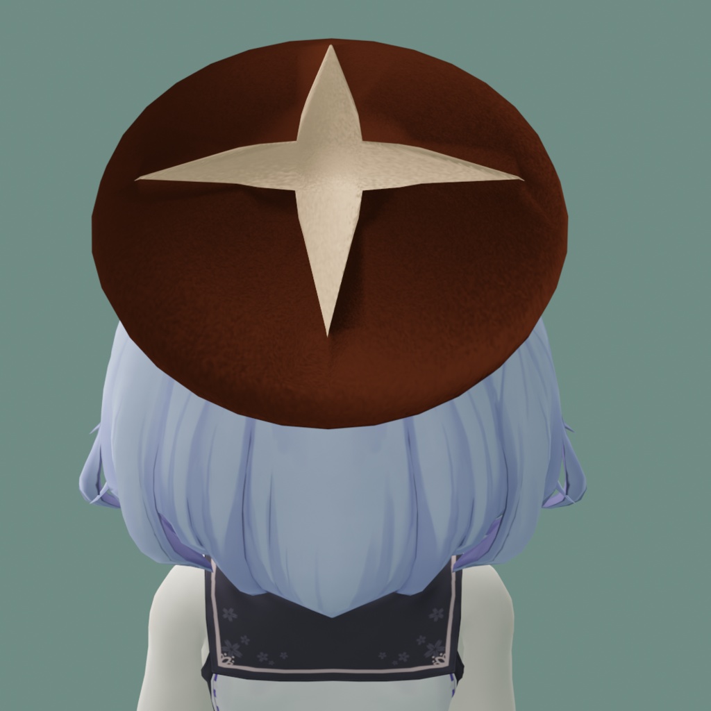 しいたけベレー帽【3Dモデル】
