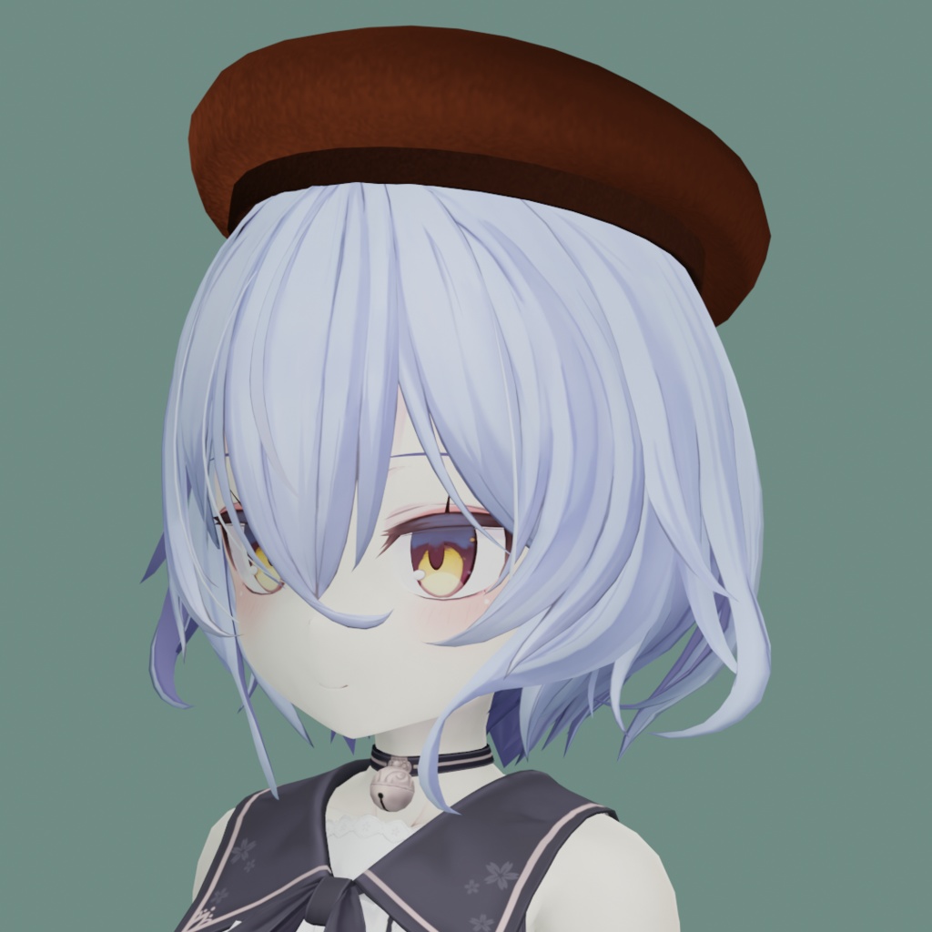 しいたけベレー帽【3Dモデル】