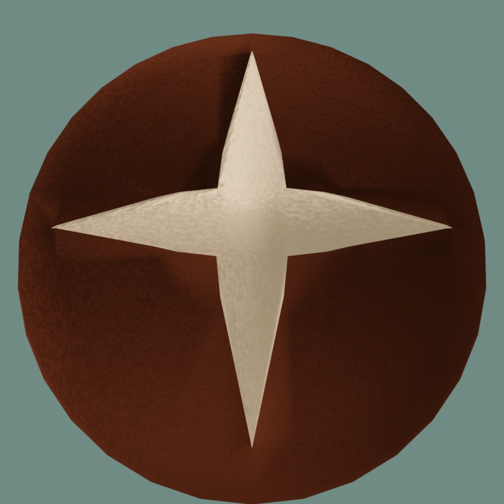 しいたけベレー帽【3Dモデル】