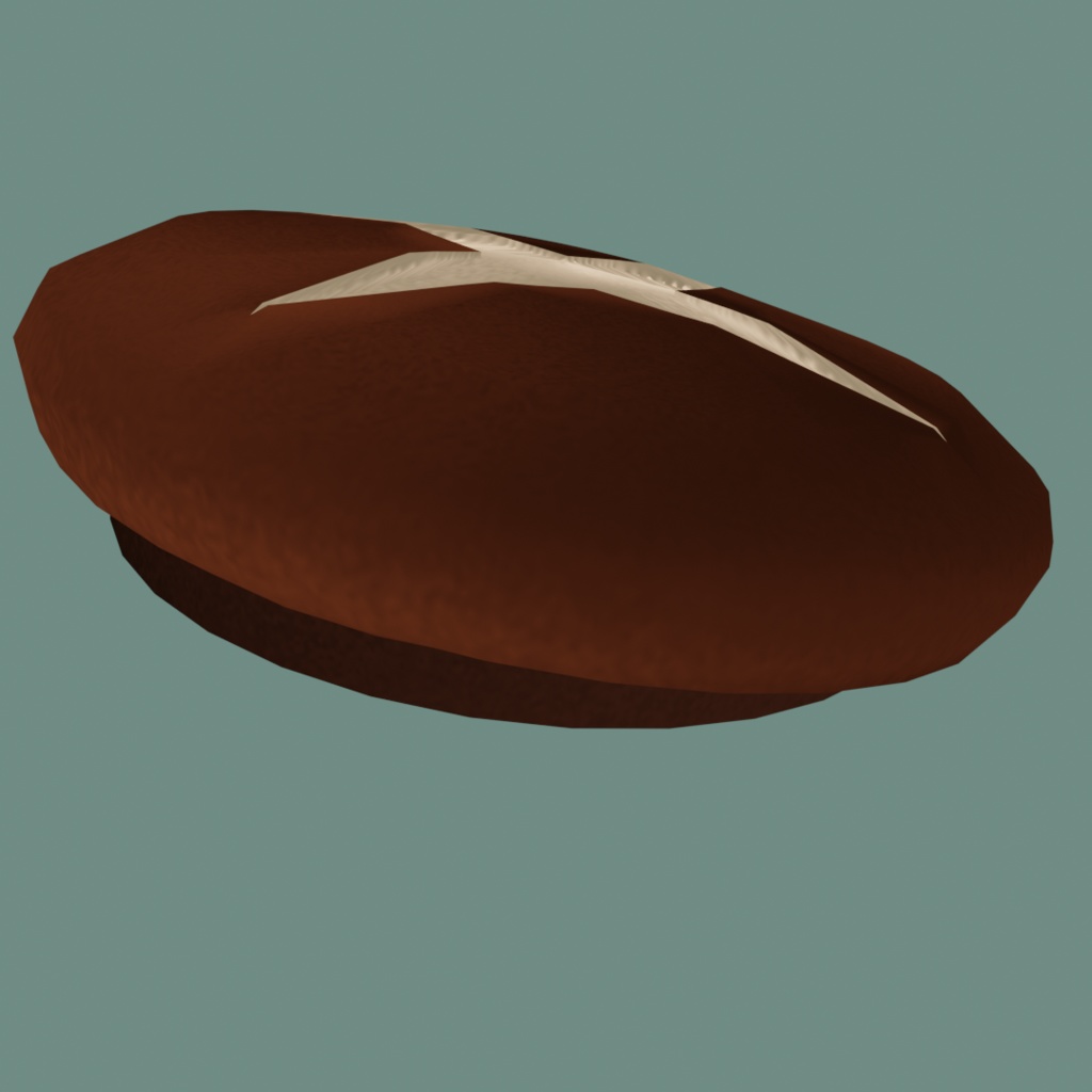 しいたけベレー帽【3Dモデル】