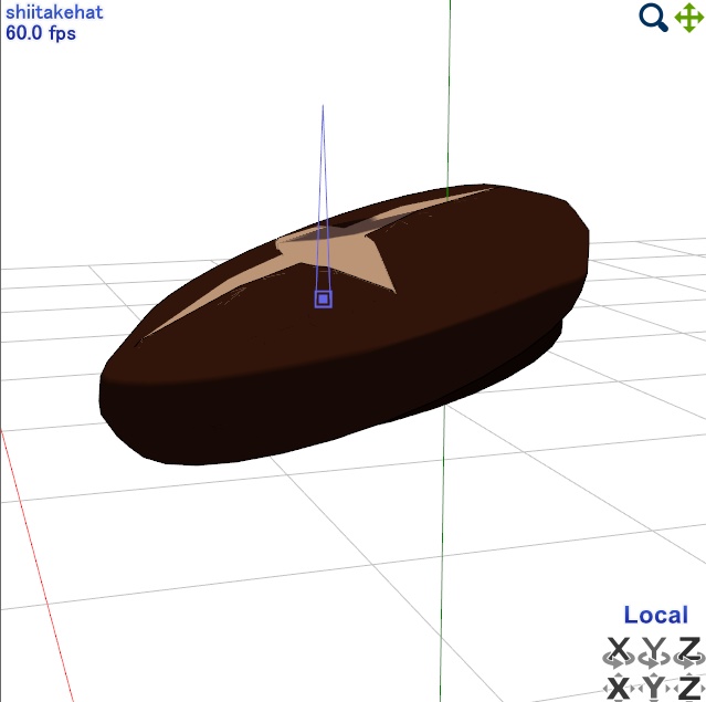 しいたけベレー帽【3Dモデル】