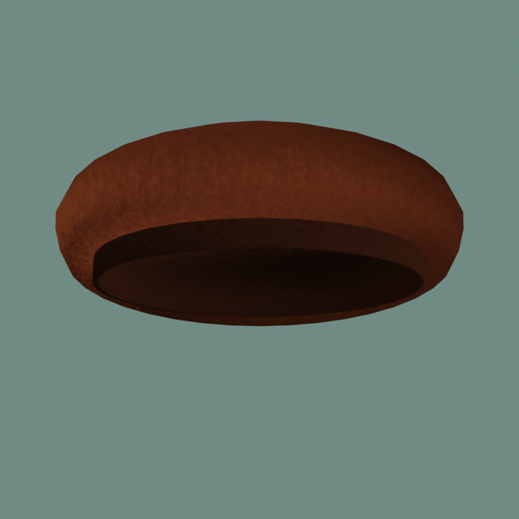 しいたけベレー帽【3Dモデル】