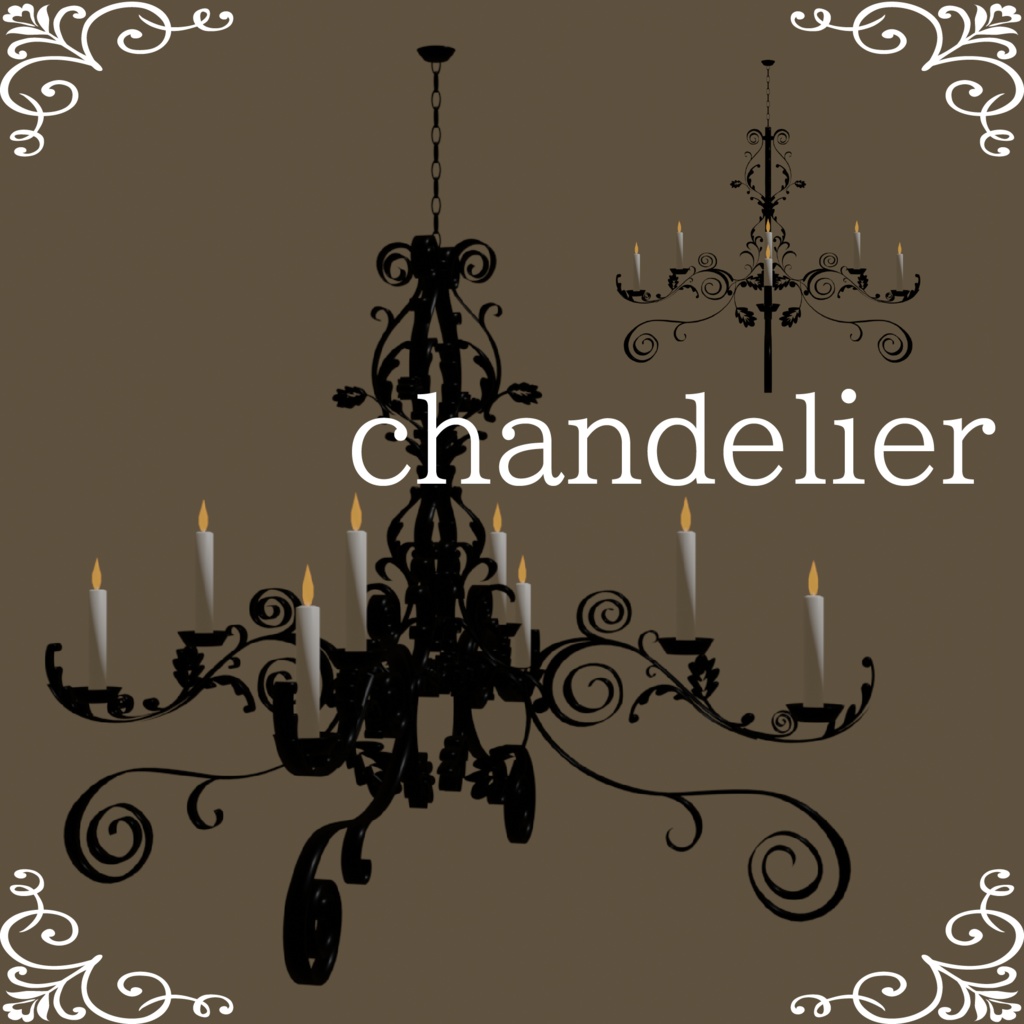 シャンデリア Chandelier 3dモデル Noix Works Booth