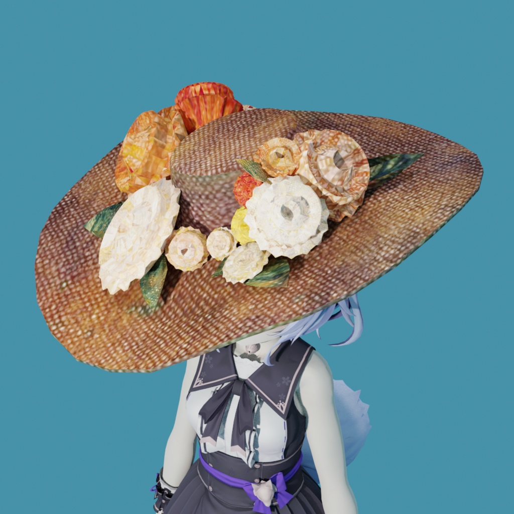 ルノアールの花の帽子【3Dモデル】
