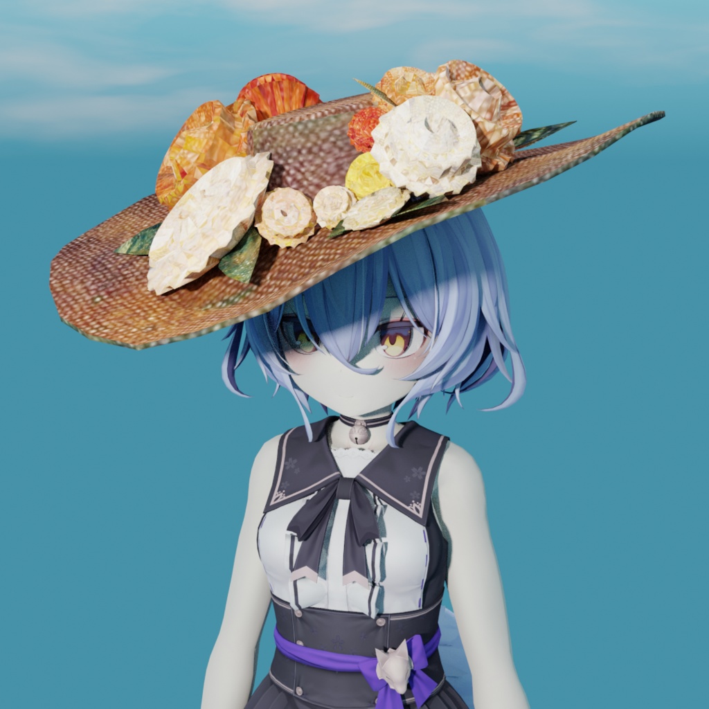 ルノアールの花の帽子【3Dモデル】