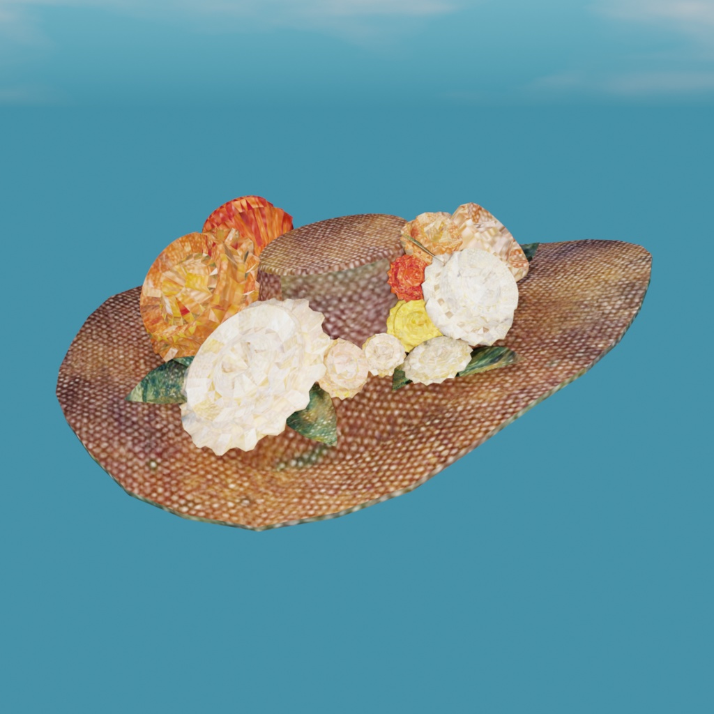 ルノアールの花の帽子【3Dモデル】