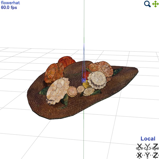 ルノアールの花の帽子【3Dモデル】
