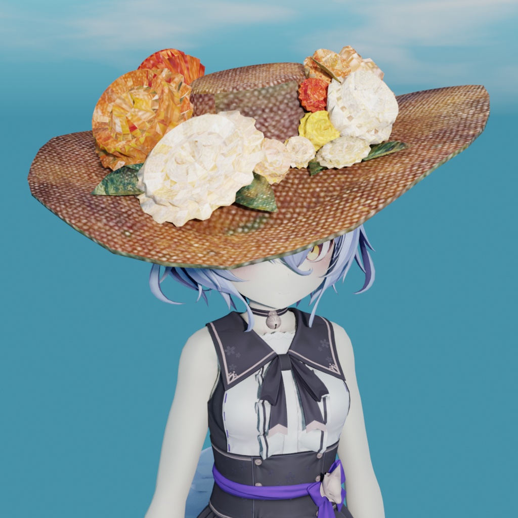 ルノアールの花の帽子【3Dモデル】