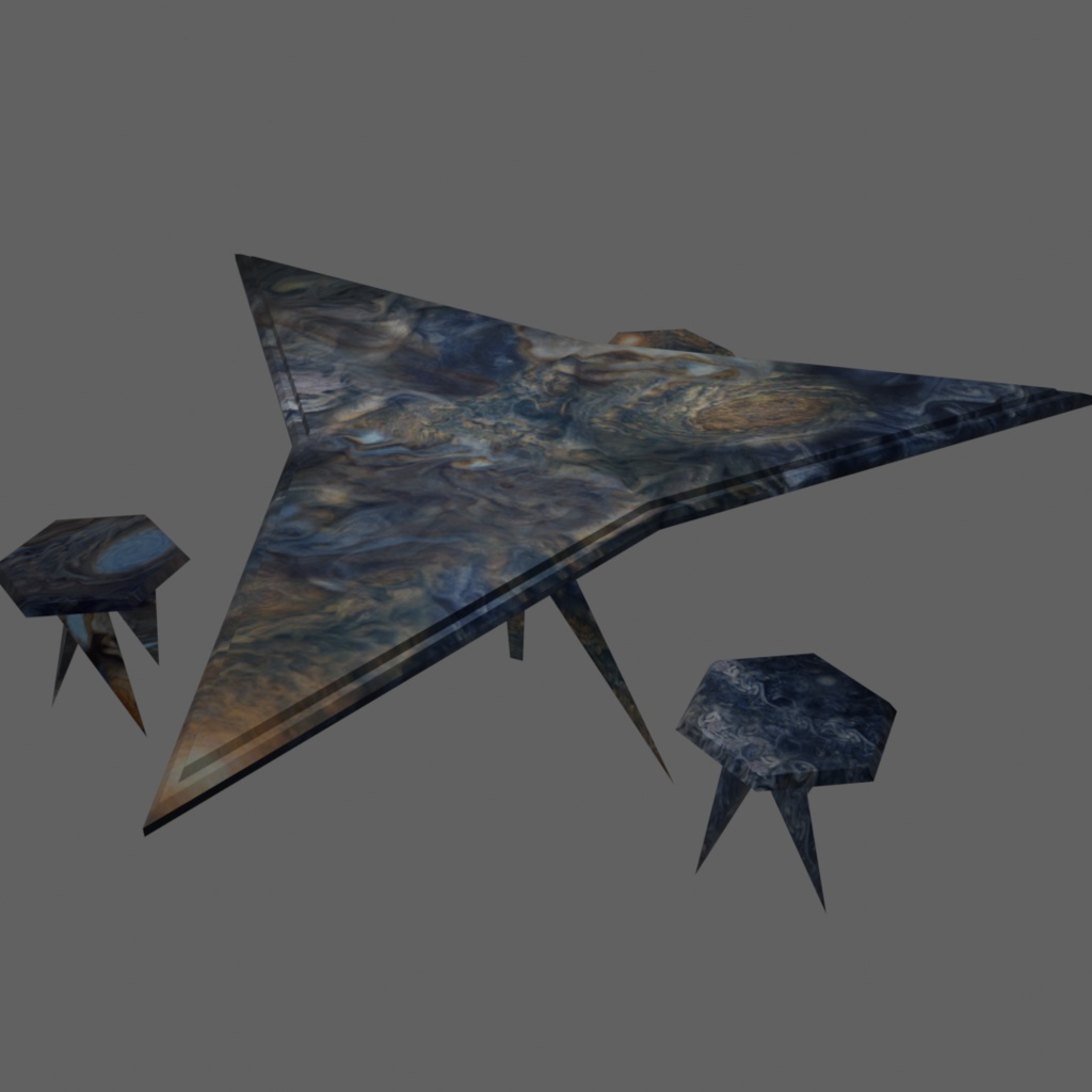 ジュピターテーブル&チェア【3Dモデル】