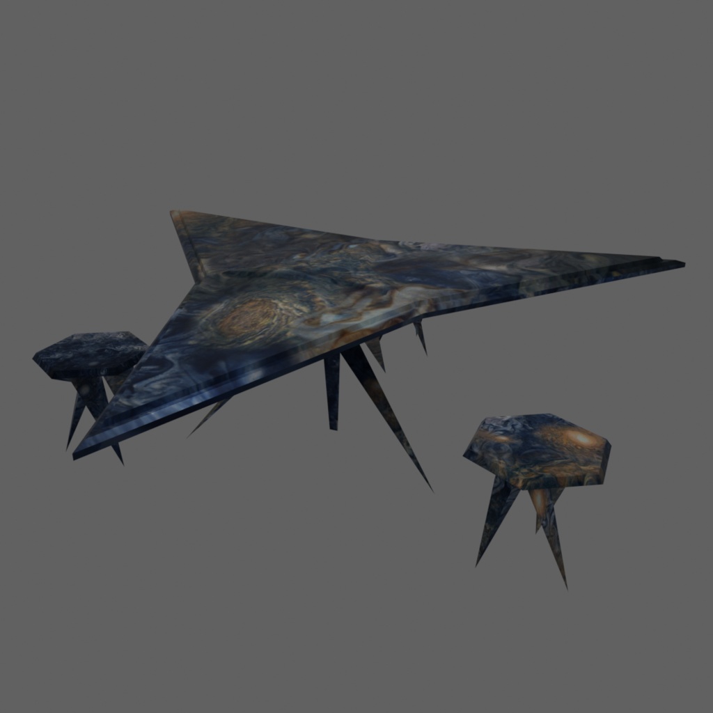 ジュピターテーブル&チェア【3Dモデル】