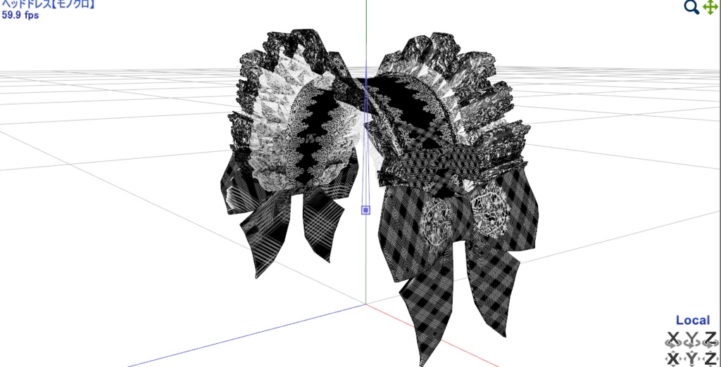 ヘッドドレス【モノクロ】