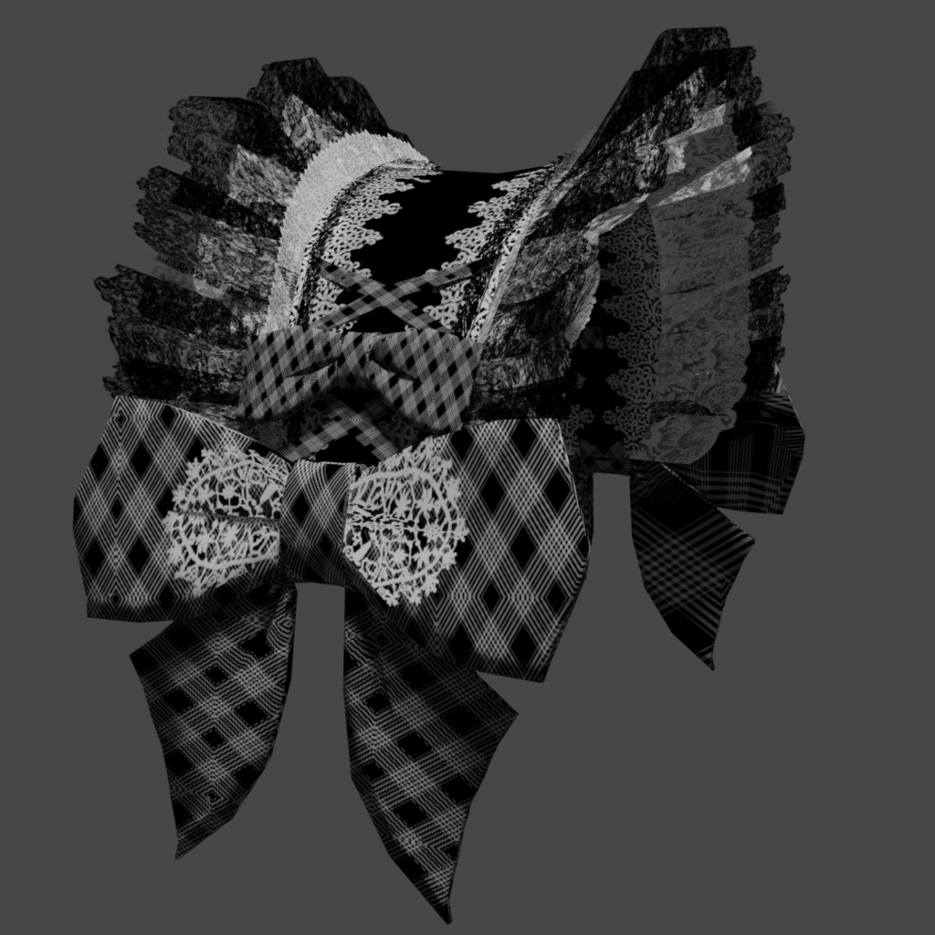 ヘッドドレス【モノクロ】