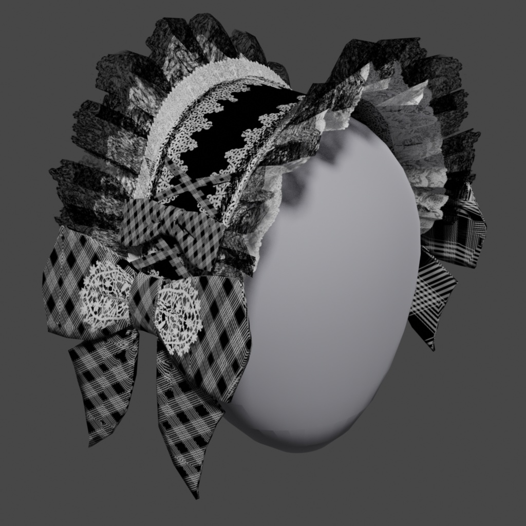 ヘッドドレス【モノクロ】