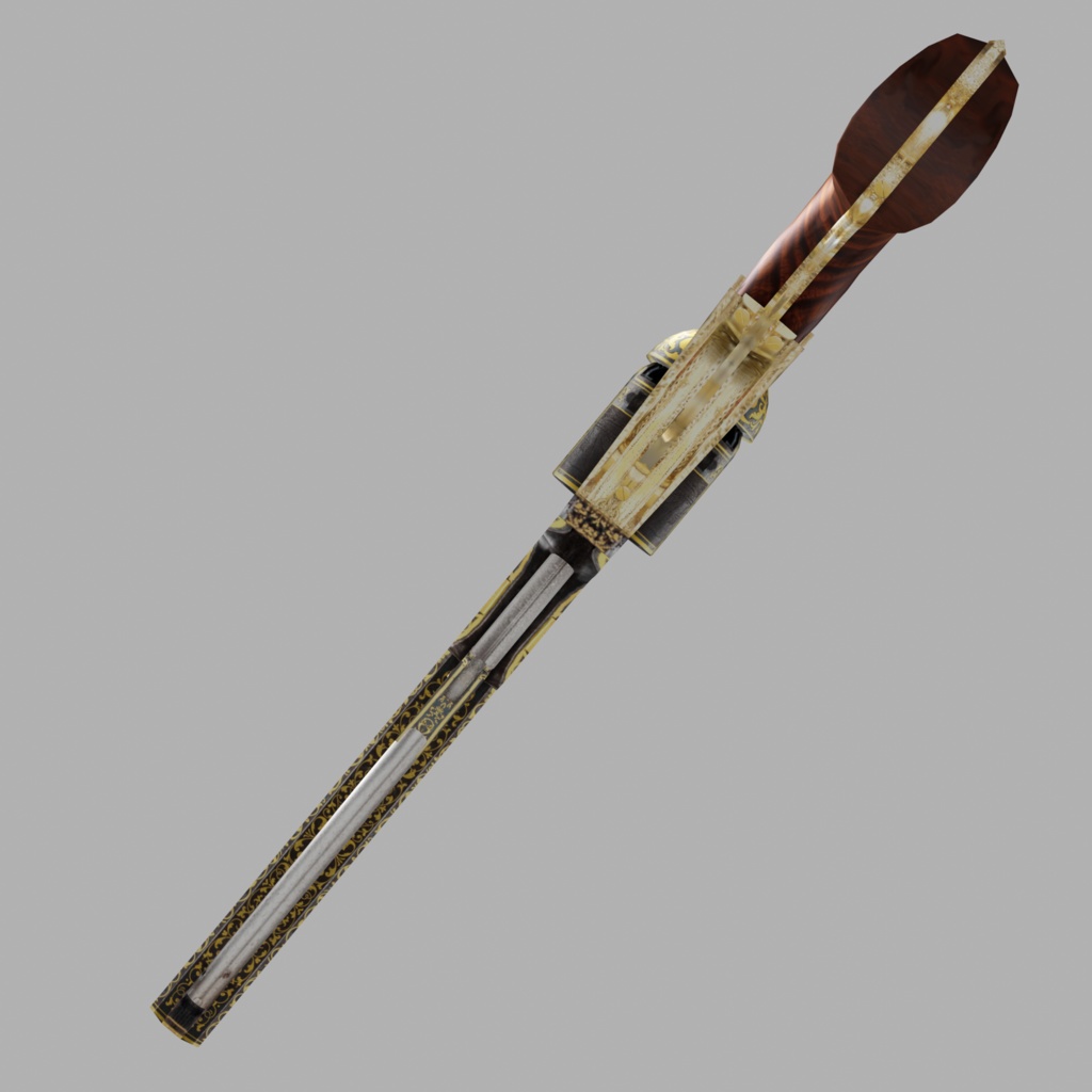 Gold-inlaid Colt Model 1851 Navy Revolver