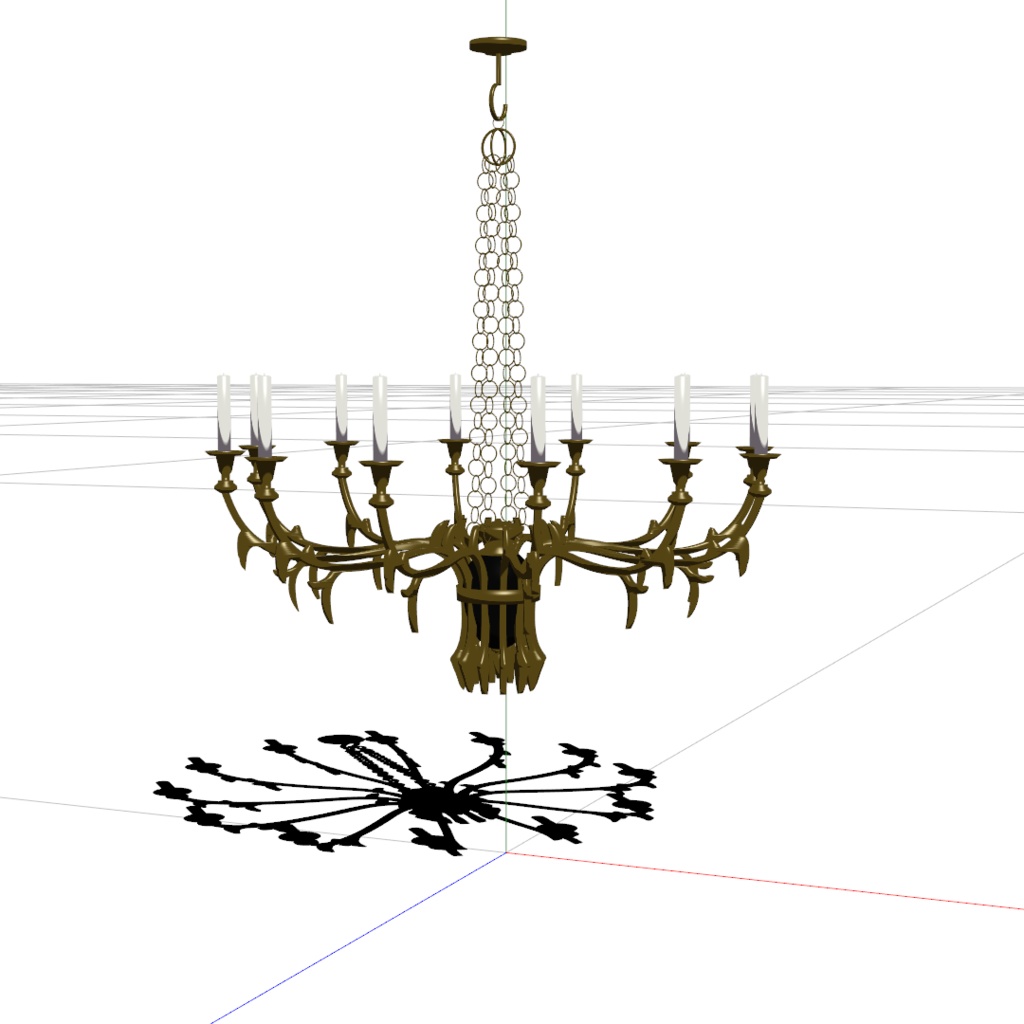 シャンデリア2「chandelier2」【3Dモデル】