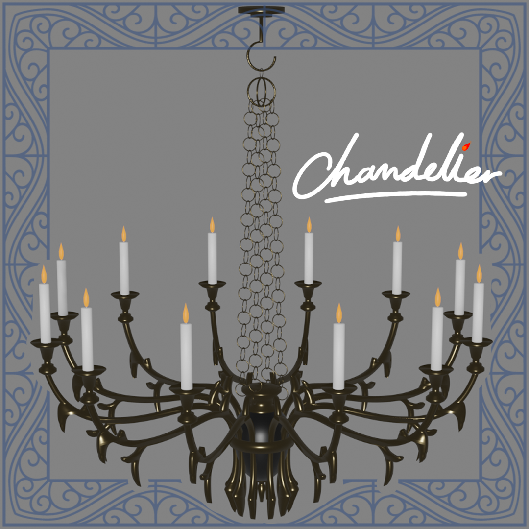 シャンデリア2「chandelier2」【3Dモデル】