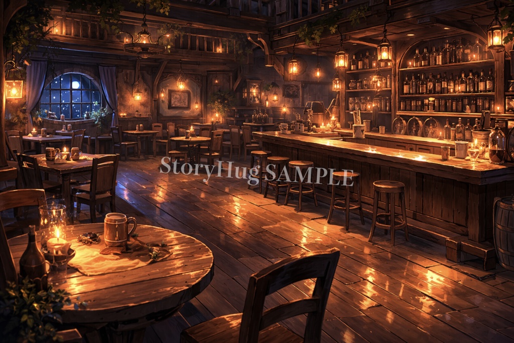 TRPGファンタジー背景素材30枚|酒場・森・城・魔法世界|配信/TRPG/動画背景