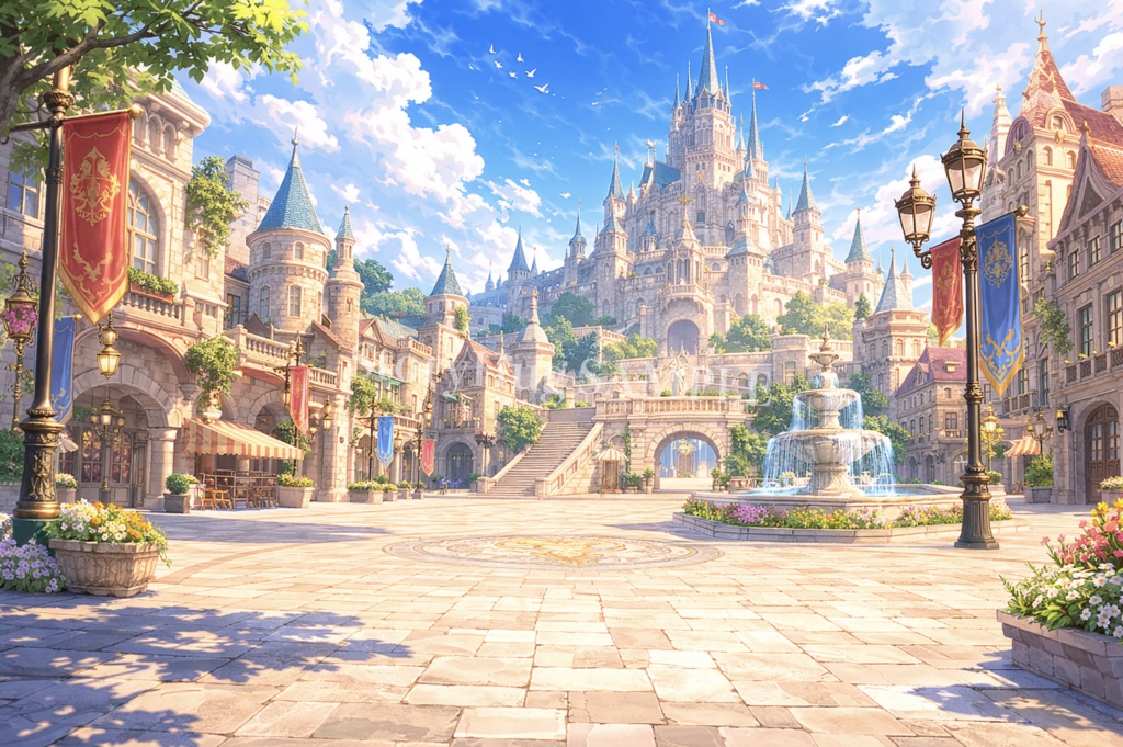 TRPGファンタジー背景素材30枚|酒場・森・城・魔法世界|配信/TRPG/動画背景