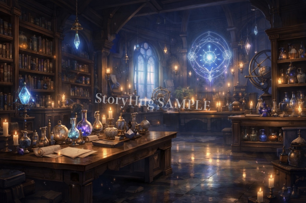 TRPGファンタジー背景素材30枚|酒場・森・城・魔法世界|配信/TRPG/動画背景