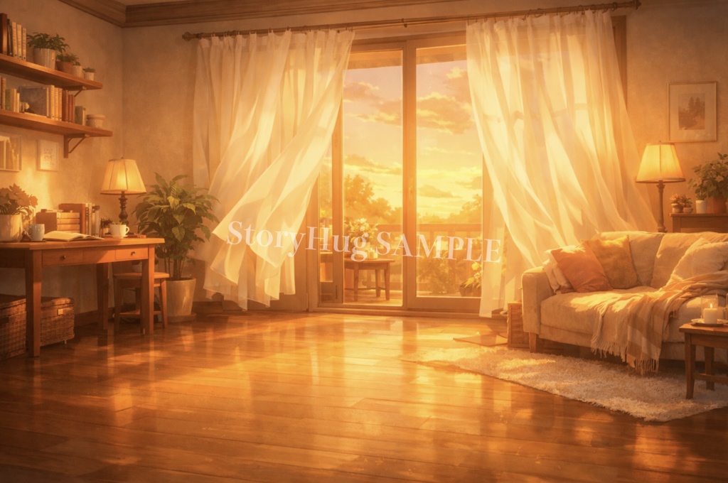 配信・作業部屋背景素材20枚|カフェ・書斎・夜部屋|配信/TRPG/動画背景