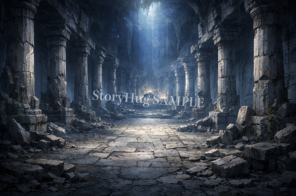 【TRPG・ゲーム制作向け】ダンジョン・遺跡背景素材23枚|古代神殿・地下遺跡・洞窟・回廊