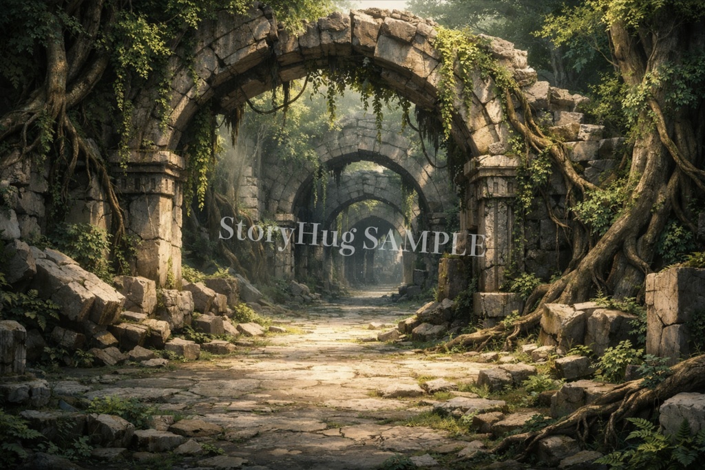 【TRPG・ゲーム制作向け】ダンジョン・遺跡背景素材23枚|古代神殿・地下遺跡・洞窟・回廊