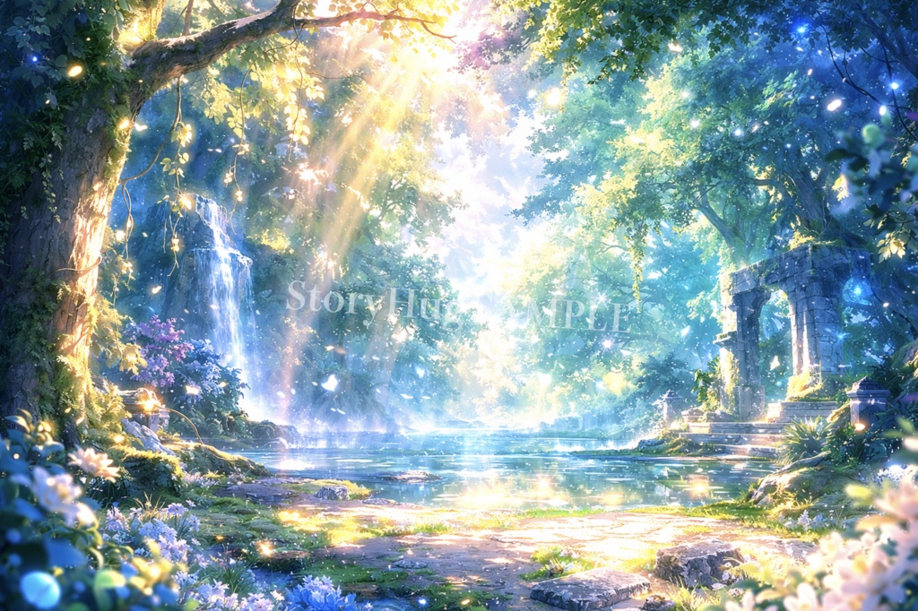 【無料】幻想自然背景素材(3枚)|ファンタジー・癒し