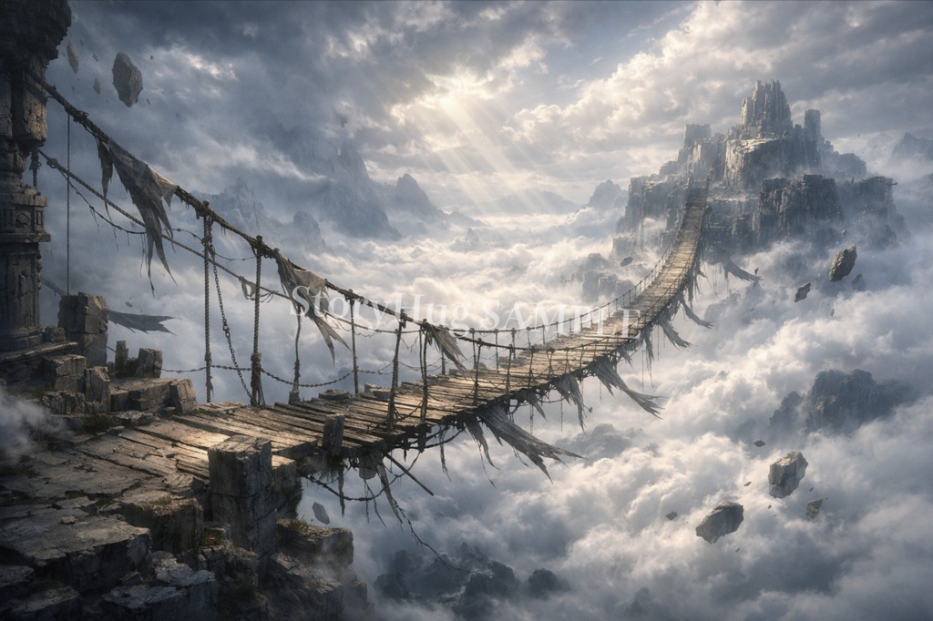 天空・山岳背景素材20枚|雲海・神殿・空の橋|配信/TRPG/創作背景