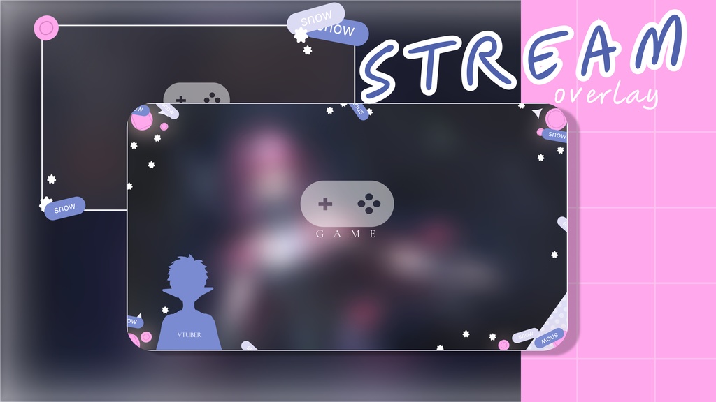 ❄️ スノーテーマVTuberオーバーレイパック ❄️