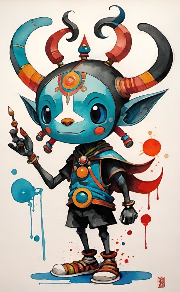 Colorful Horned Creature