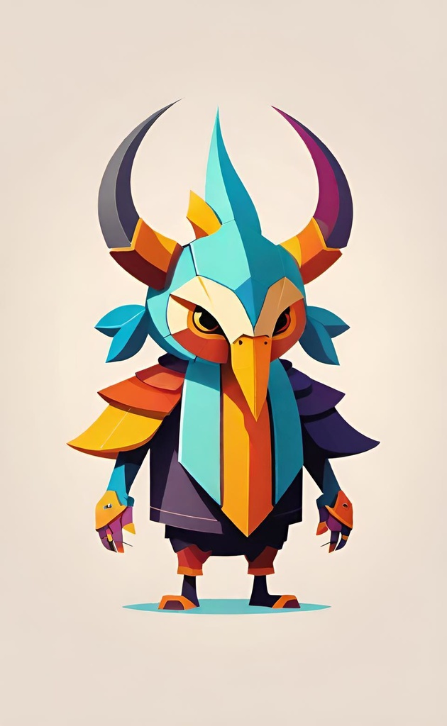 Colorful Owl Warrior