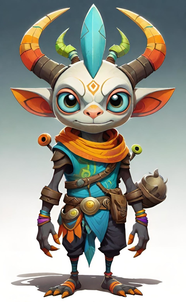 Colorful Horned Adventurer