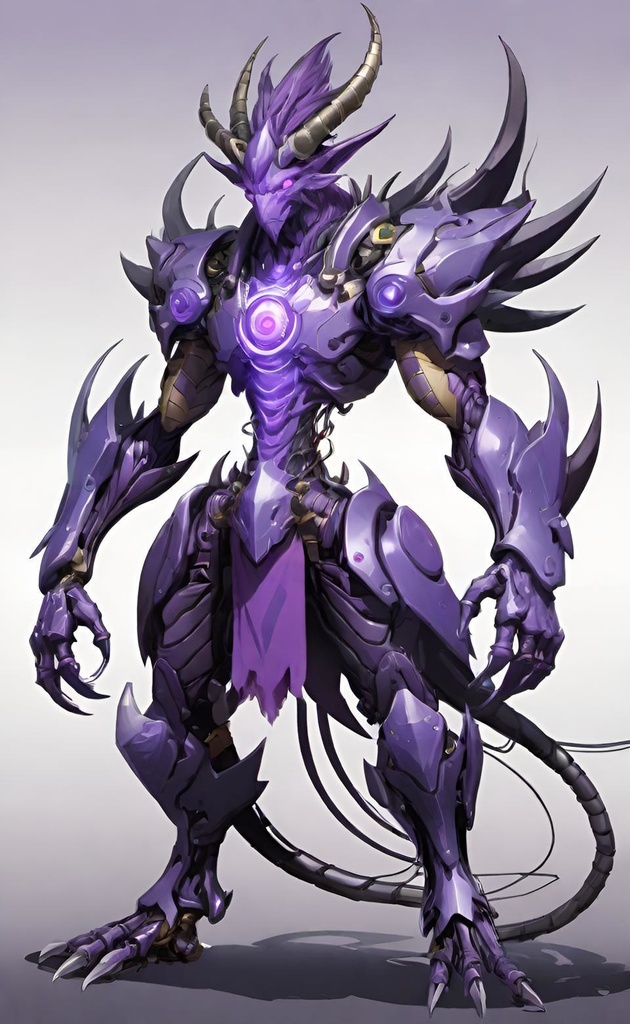 Purple Mecha Dragon