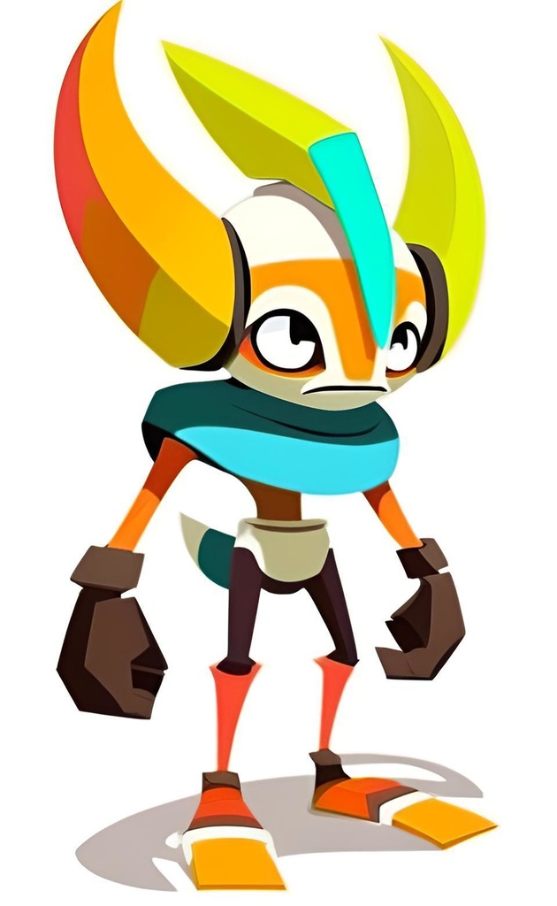 Colorful Robot Character