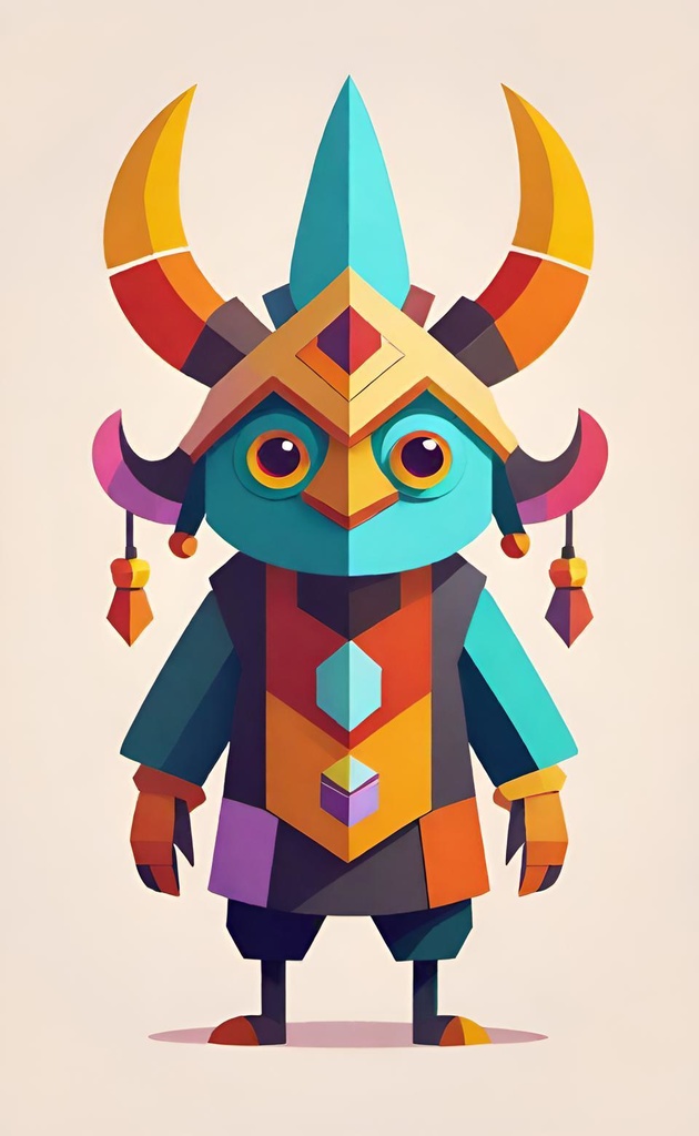 Geometric Tribal Creature