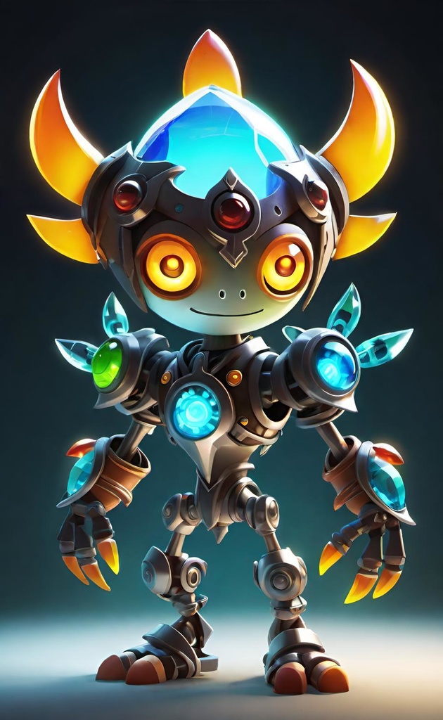 Glowing Robot Guardian