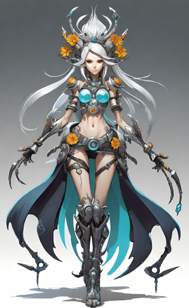 Cybernetic Floral Guardian