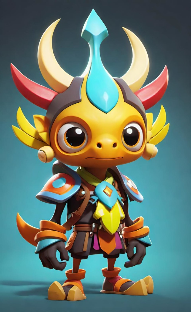 Colorful Creature Warrior