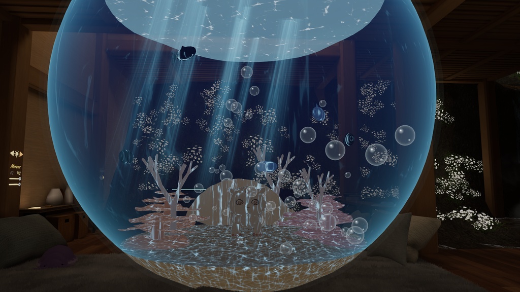人魚の金魚鉢 Mermaid Fishbowl | 水の揺れ・泡・光の筋・水色変更【MA対応】