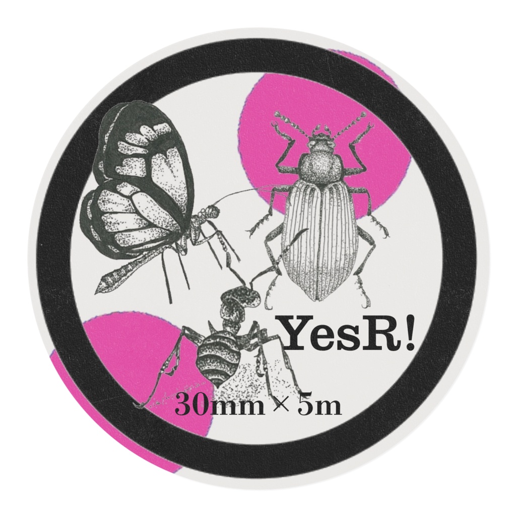 マスキングテープ 虫達 Dp×w