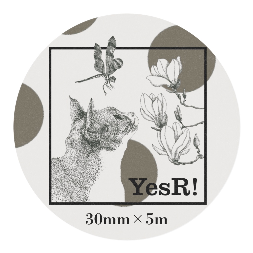 マスキングテープ ネコとトンボ Dw×k