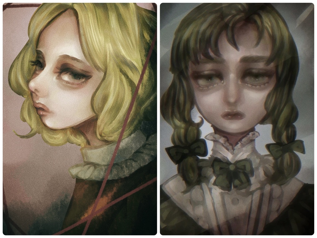 女の子　創作　ポストカード