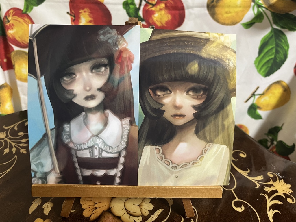 創作 女の子 イラスト ポストカード