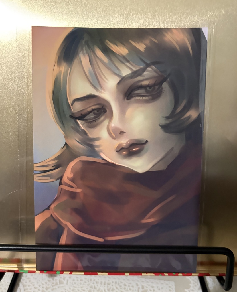 ポストカード　マフラー
