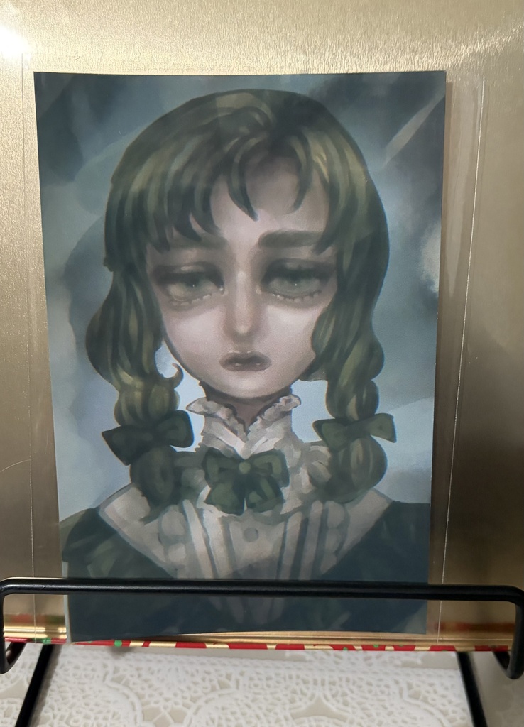 ポストカード　みつあみ