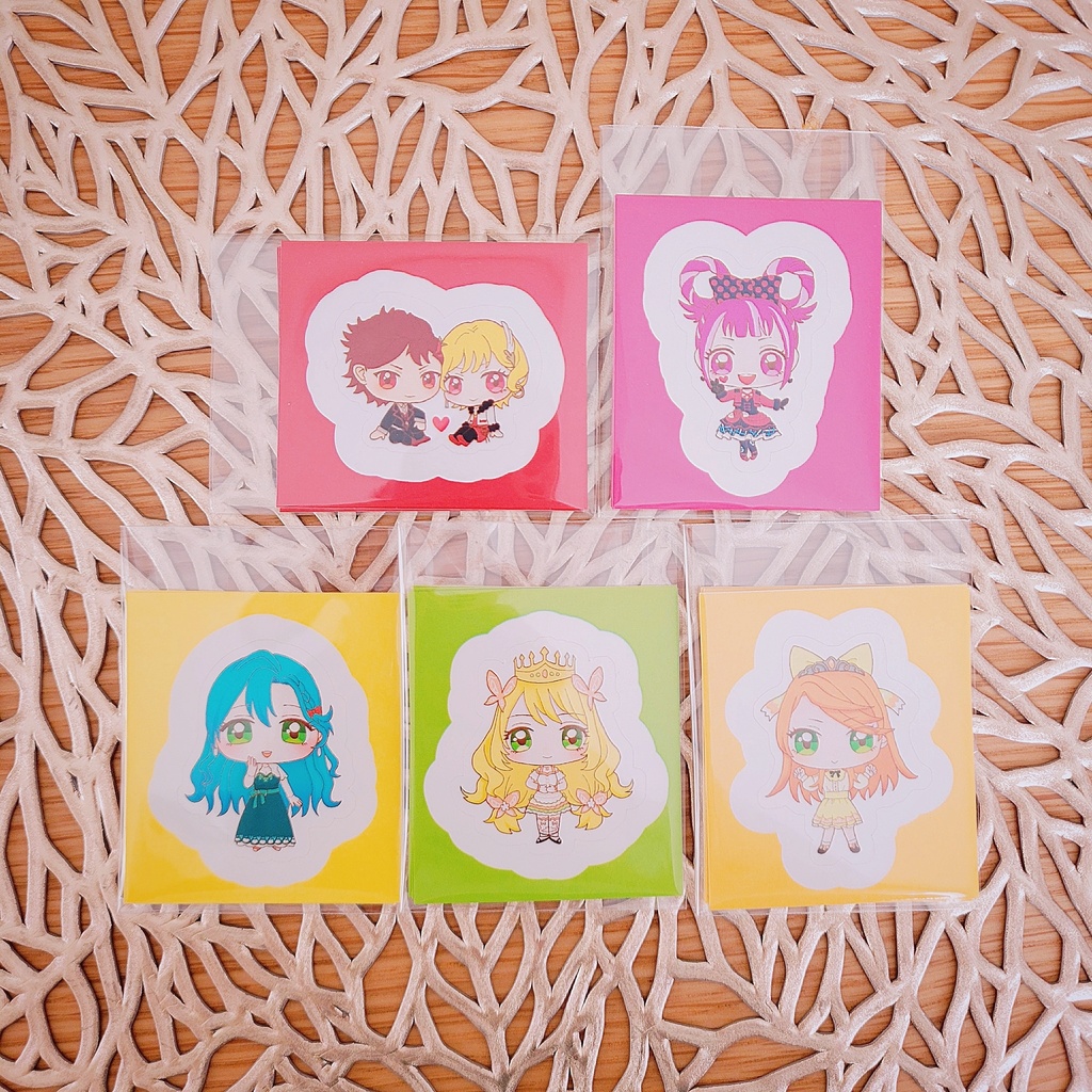 きらきらハート缶バッジ&シールセット