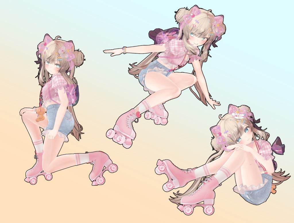 ローラースケート用ロコモーション+ポーズ9種