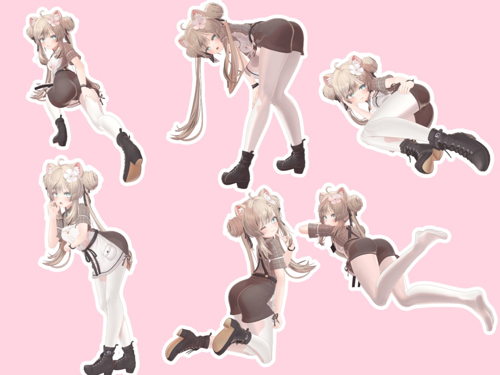 お尻を魅せる!ポーズアニメーション36種