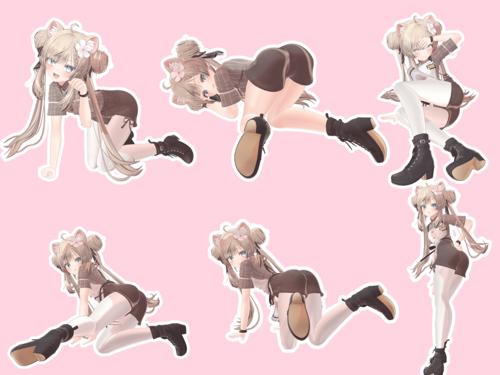 お尻を魅せる!ポーズアニメーション36種